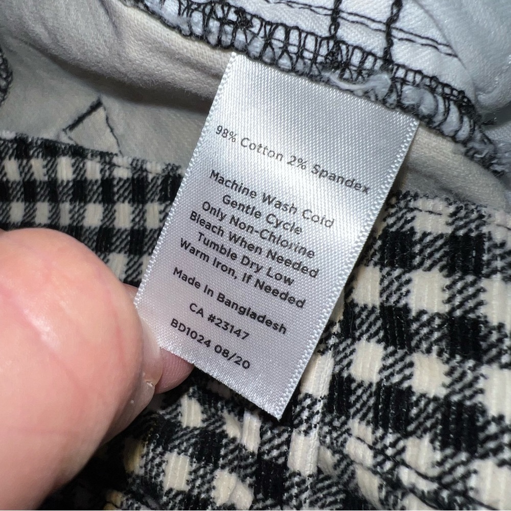 TALBOTS Stretch Corduroy High Waist Straight Leg Pants Buffalo Check EUC Sz 14P - Picture 10 of 13